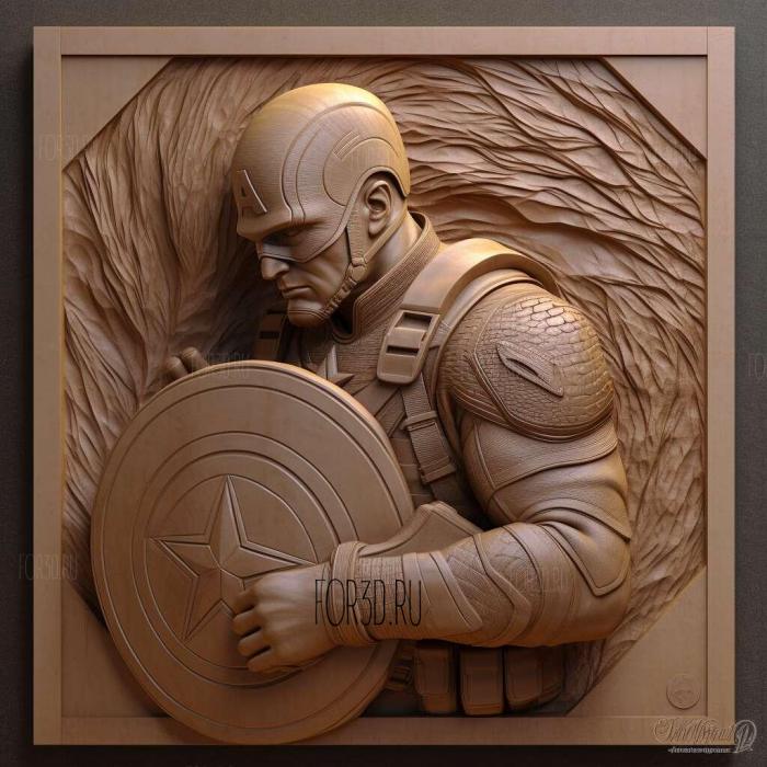 Captain America Super Soldier 3 stl model for CNC