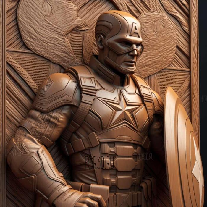 Captain America Super Soldier 4 stl model for CNC