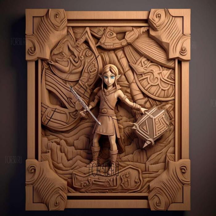 Link fromThe Legend of Zelda 1 stl model for CNC