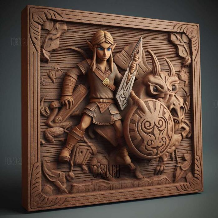 Link fromThe Legend of Zelda 3 3d stl модель для ЧПУ