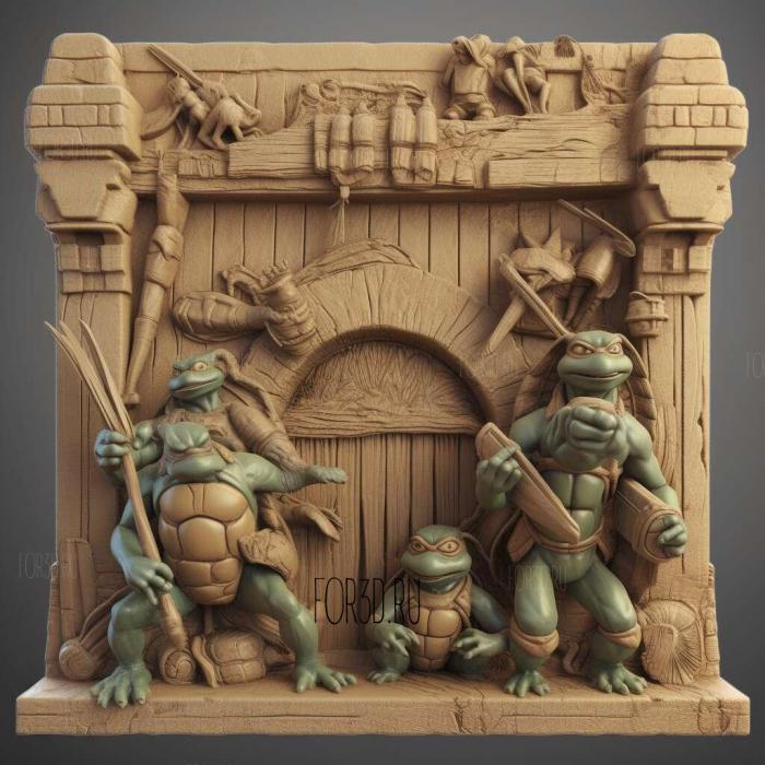 Teenage Mutant Ninja Turtles 1989 Arcade 1 stl model for CNC