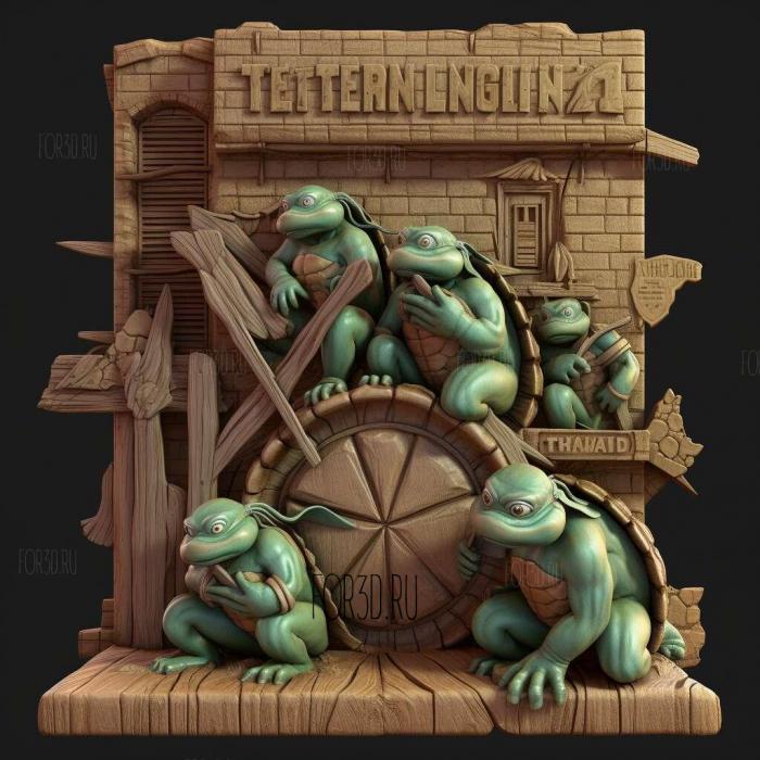 Teenage Mutant Ninja Turtles 1989 Arcade 3 stl model for CNC