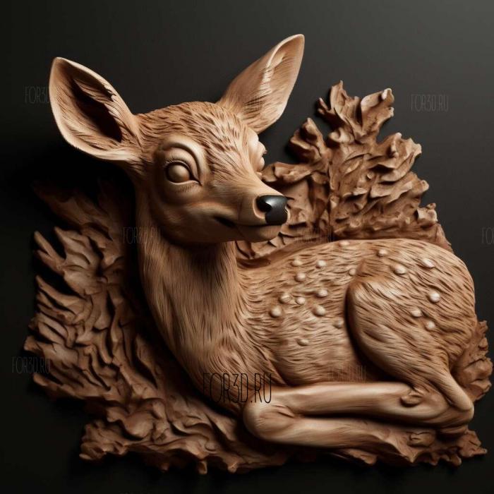 st Baby deer from Bambi 4 3d stl модель для ЧПУ