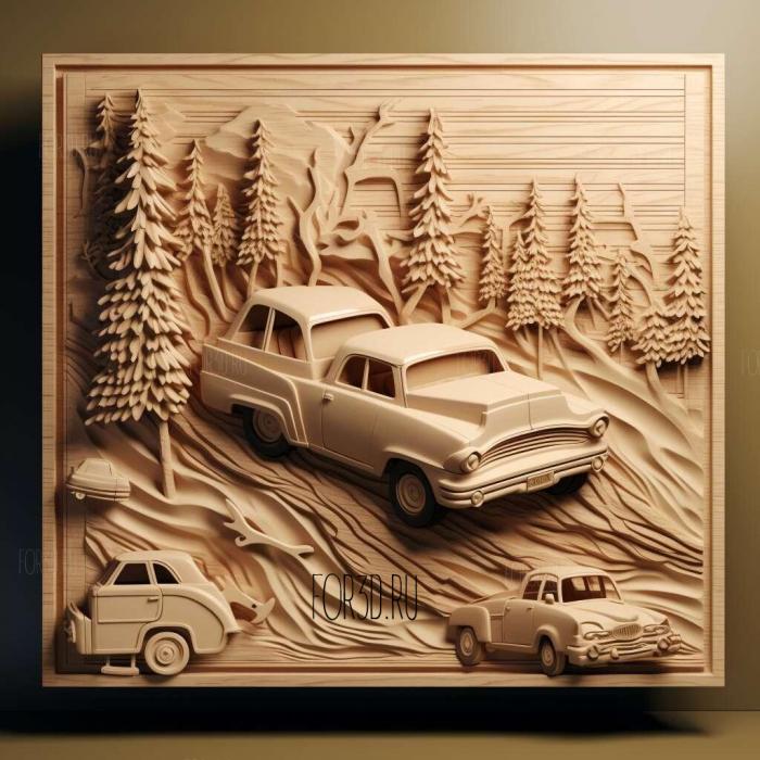 Cars on the Road TV series 4 stl model for CNC