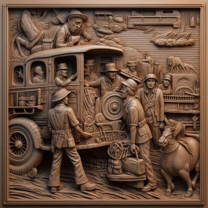 Harley and the Davidsons series 1 stl model for CNC