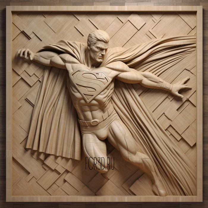 Superman FROM Superman 1 stl model for CNC