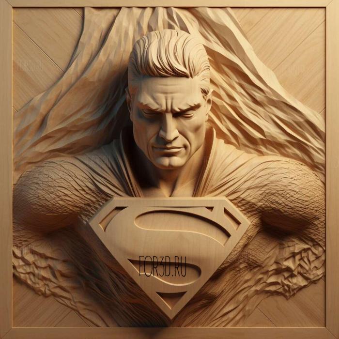 Superman FROM Superman 3 stl model for CNC