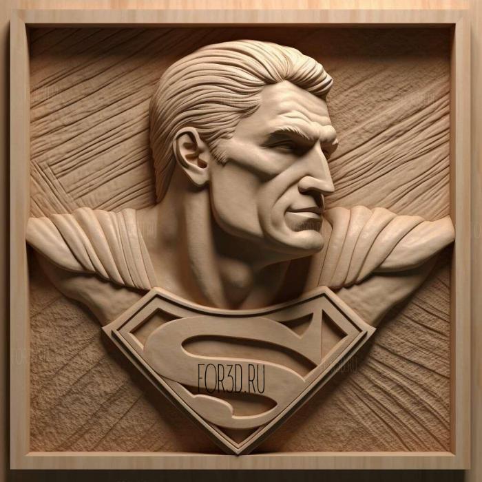 Superman FROM Superman 4 stl model for CNC