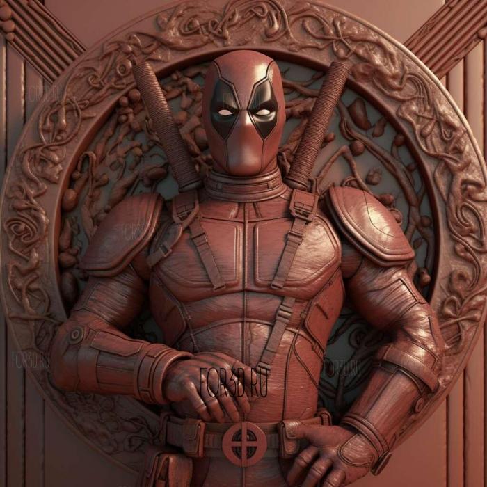 st DEADPOOL MARVEL FIGURE 2 3d stl модель для ЧПУ