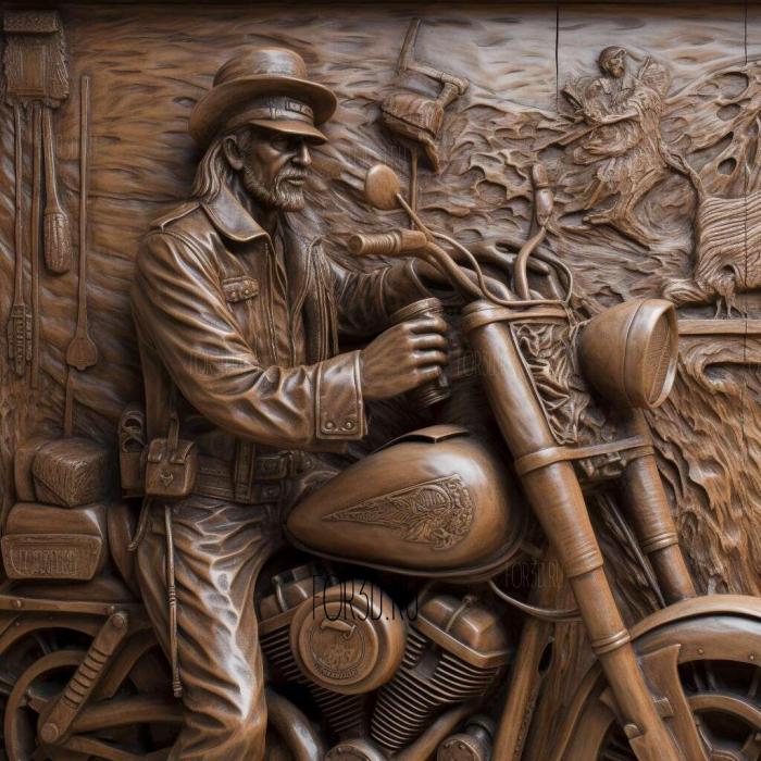 Harley Davidson and the Marlboro Man movie 2 stl model for CNC