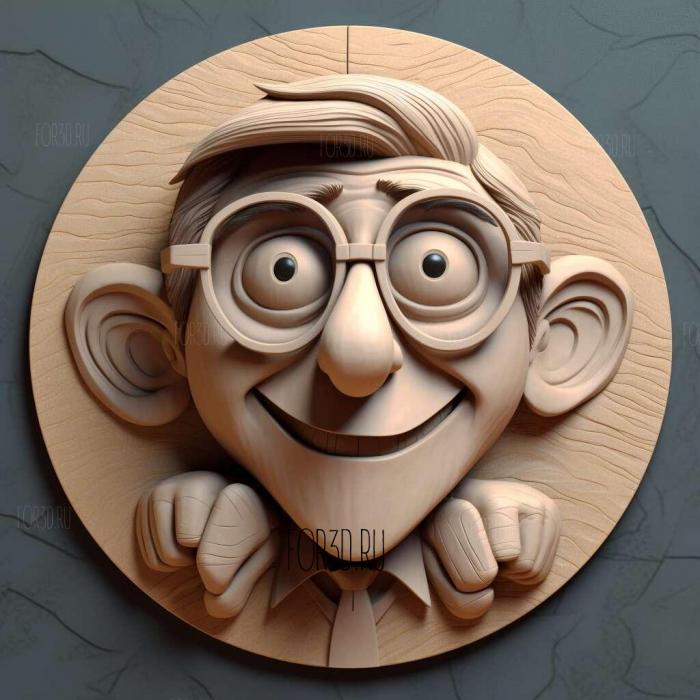 st Dr Nefario FROM Despicable Me 2 stl model for CNC
