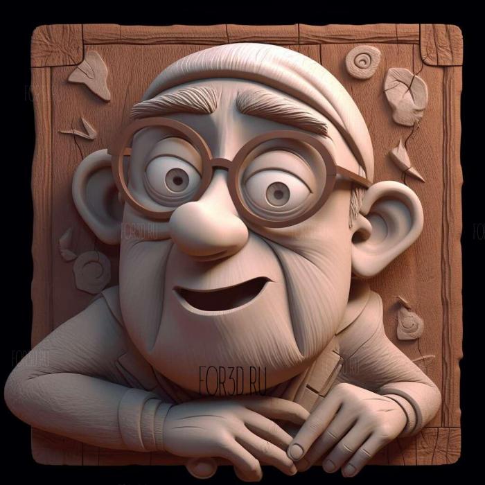 st Dr Nefario FROM Despicable Me 4 stl model for CNC
