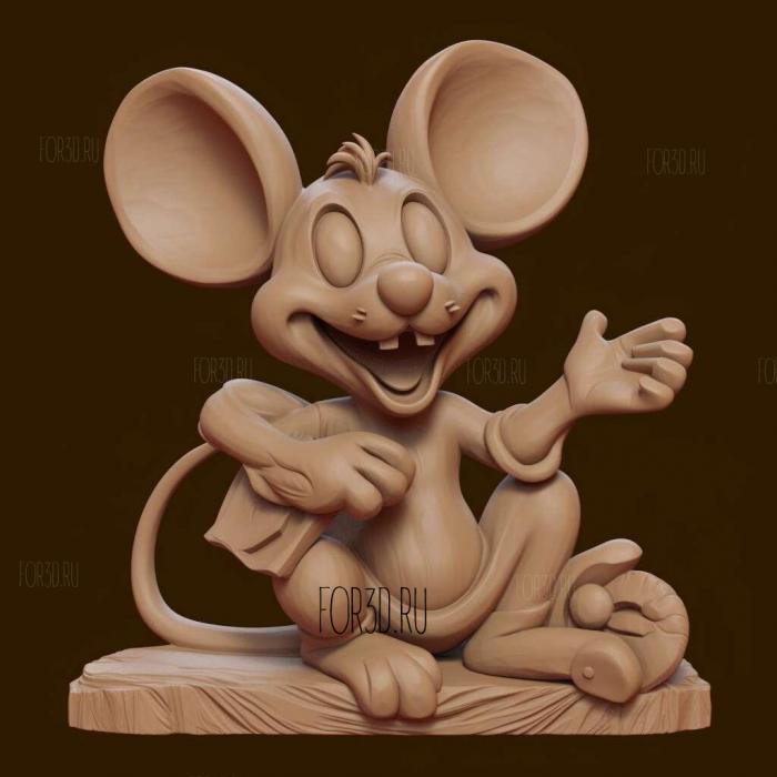 Jerry Mouse from Tom and Jerry 1 stl model for CNC