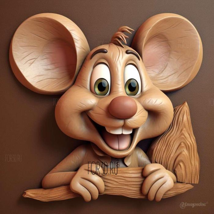 Jerry Mouse from Tom and Jerry 2 stl model for CNC