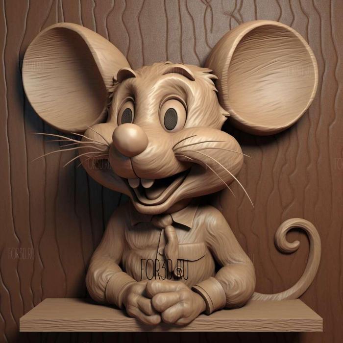 Jerry Mouse from Tom and Jerry 3 stl model for CNC