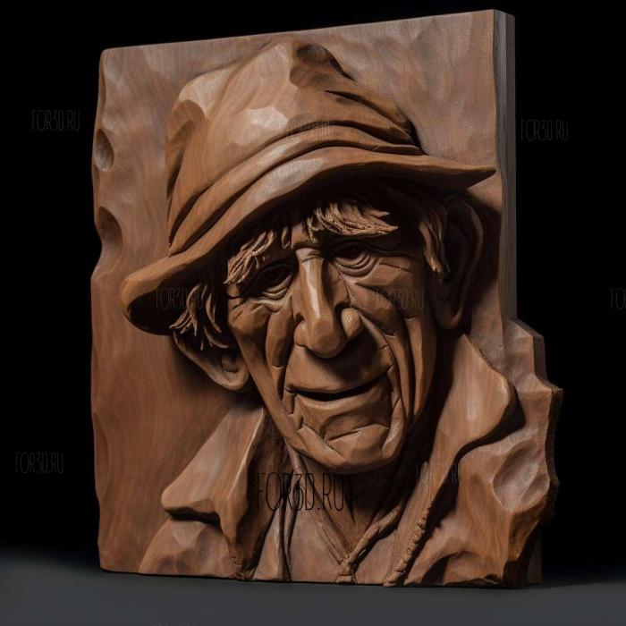 THE ROLLING STONES КИТ РИЧАРДС 3 3d stl модель для ЧПУ