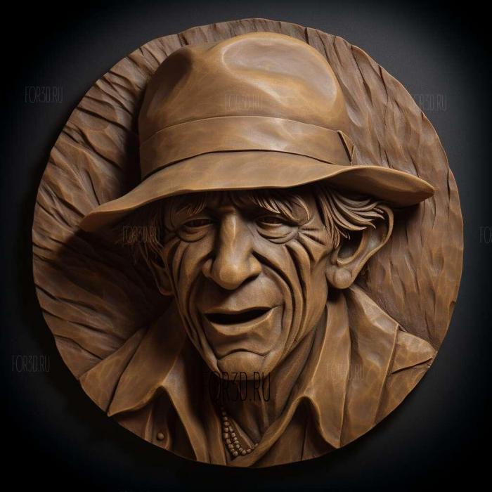 THE ROLLING STONES КИТ РИЧАРДС 4 3d stl модель для ЧПУ