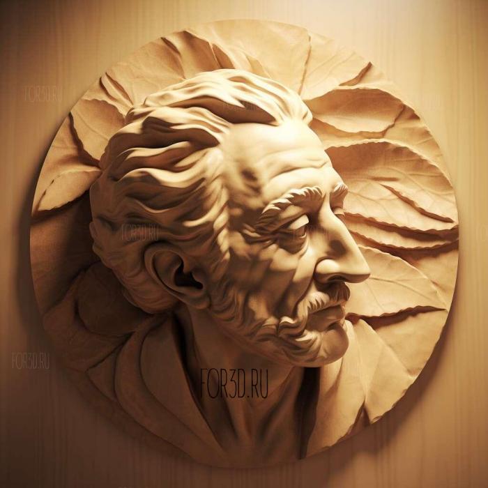 Uomo Che Guarda Il Sole 1 stl model for CNC