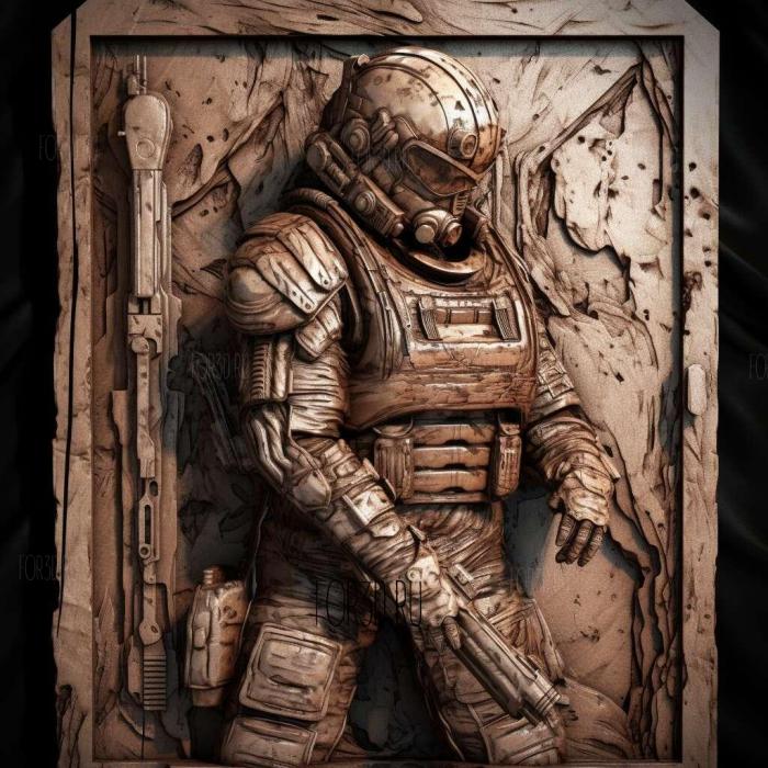 Isaac Clarke Dead Space series 4 stl model for CNC