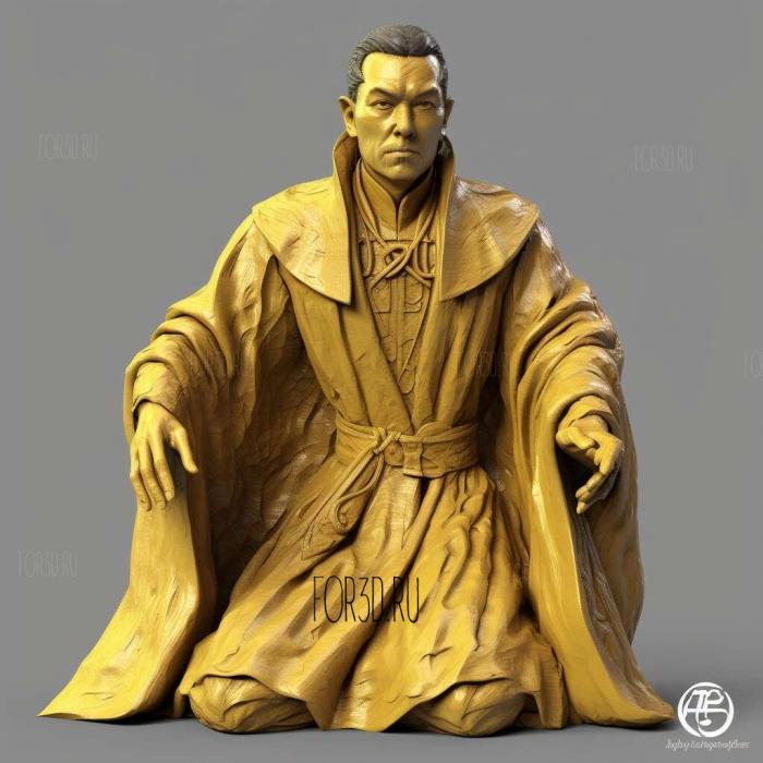 st Dr Strange in raincoat 3 stl model for CNC