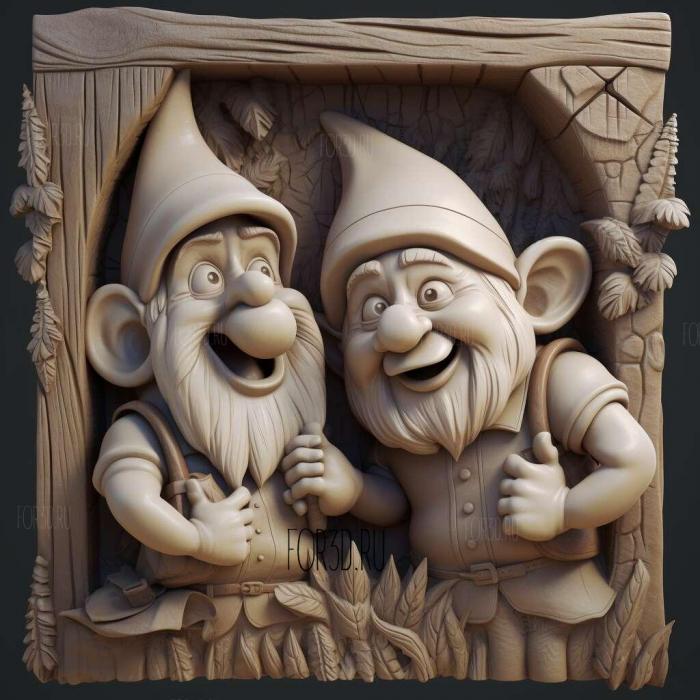 Gnomeo Juliet movie 3 stl model for CNC