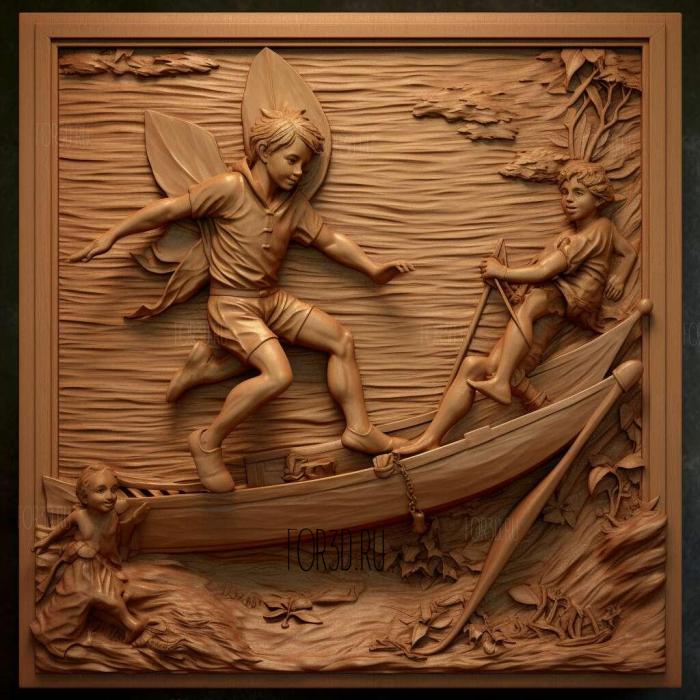 st Ding The Adventures of Peter Pan 2 stl model for CNC