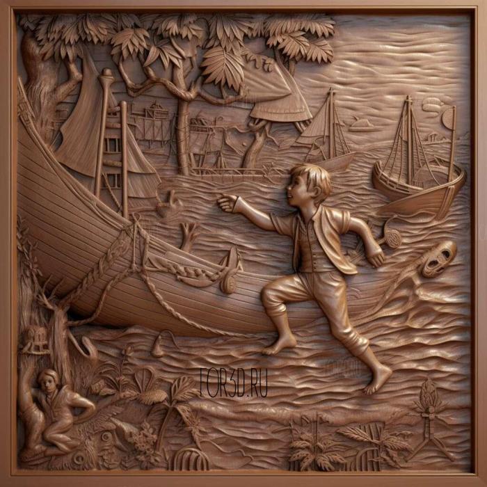 st Ding The Adventures of Peter Pan 4 stl model for CNC