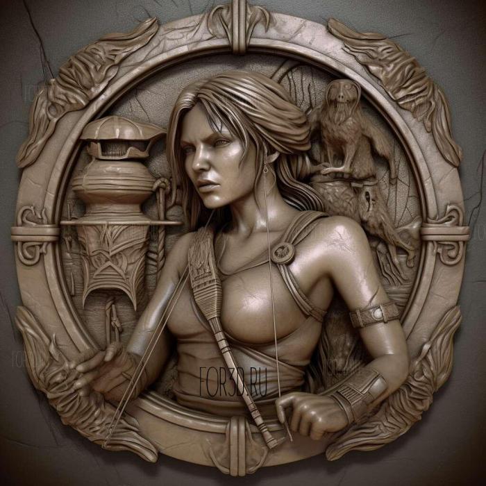 st Lara Croft Tomb Raider 1 stl model for CNC