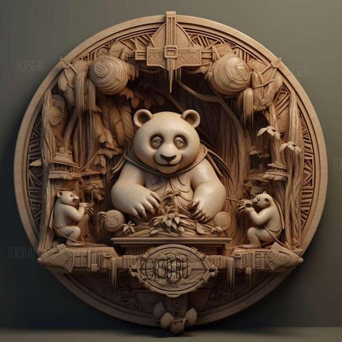 Kung Fu Panda The Paws of Destiny series 3 stl model for CNC