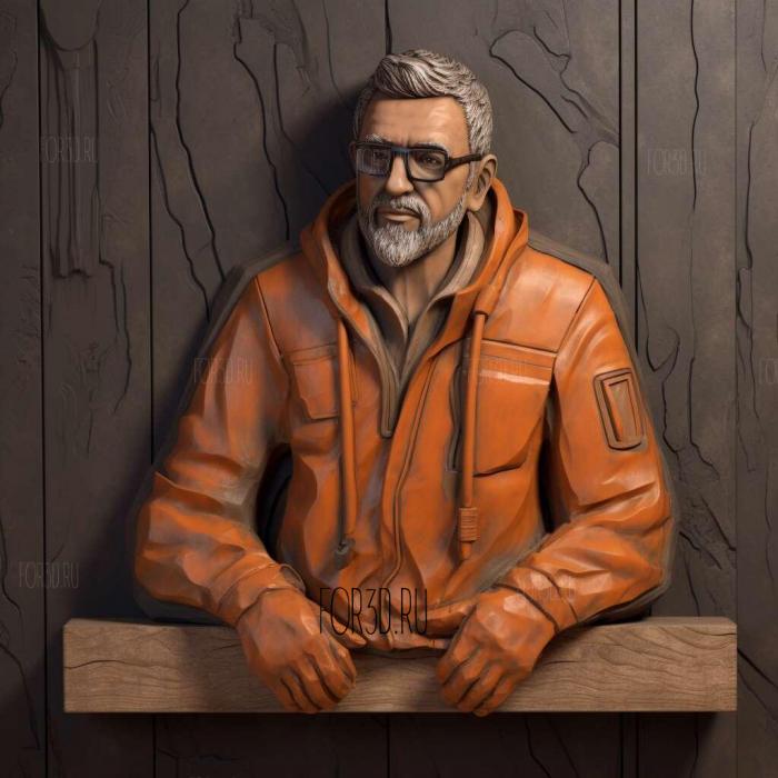 Gordon Freeman Half Life series 1 stl model for CNC