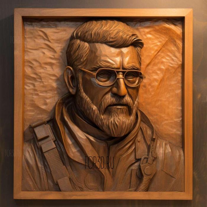 Gordon Freeman Half Life series 2 stl model for CNC