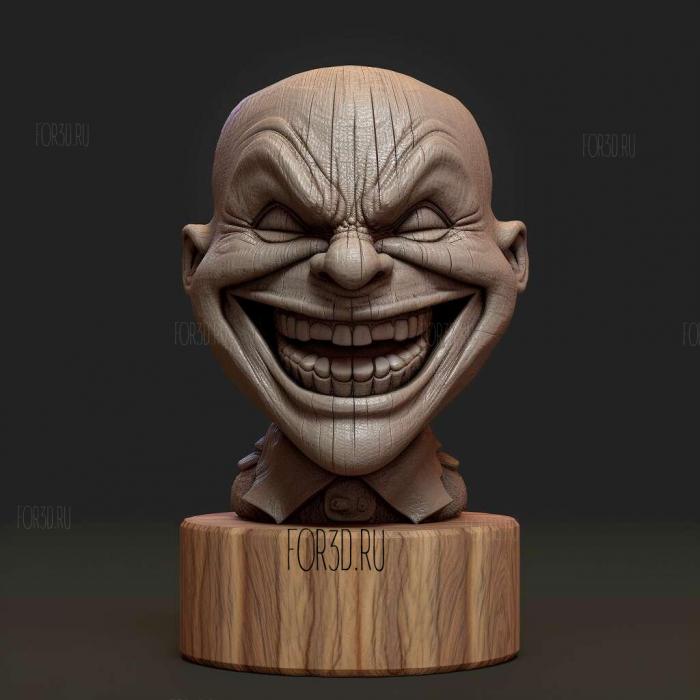 Batman The Dark Knight Joker Bobblehead 2 1 stl model for CNC