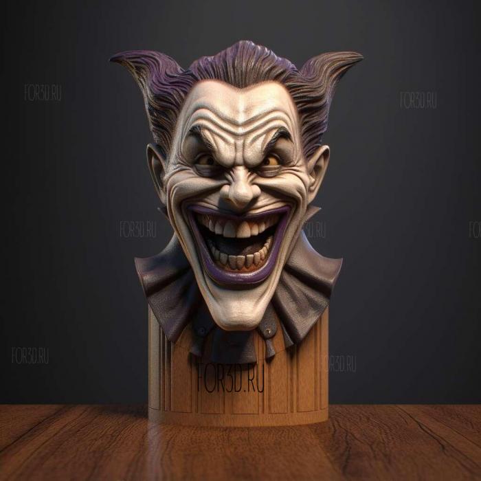 Batman The Dark Knight Joker Bobblehead 2 3 stl model for CNC