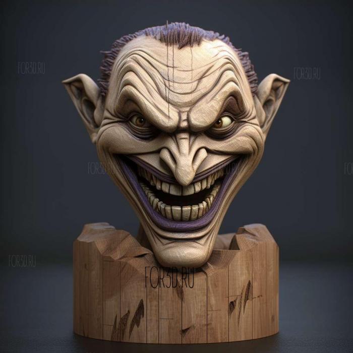 Batman The Dark Knight Joker Bobblehead 2 4 stl model for CNC