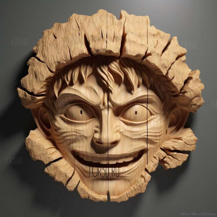 st Monky D Luffy 1 stl model for CNC