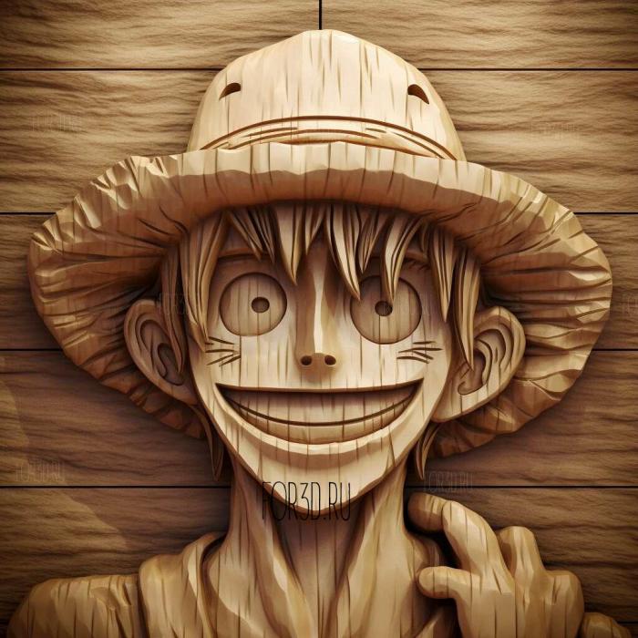 st Monky D Luffy 2 stl model for CNC