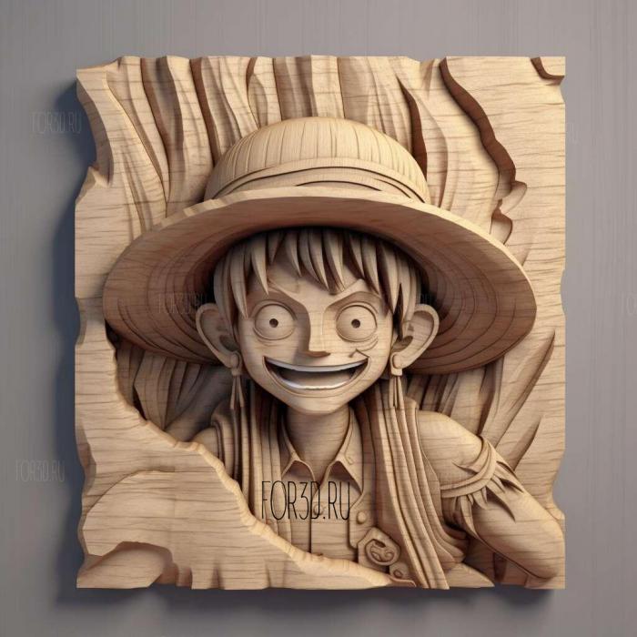 st Monky D Luffy 3 stl model for CNC