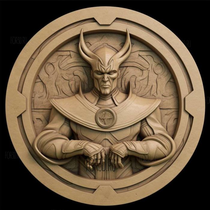 st Sinestro with round podium 2 stl model for CNC