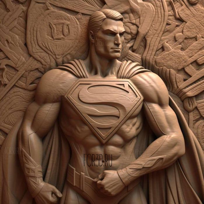 stl Supermanen movie 2 stl model for CNC