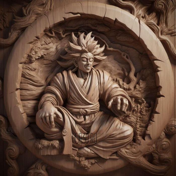 st Son Goku FROM NARUTO 2 stl model for CNC