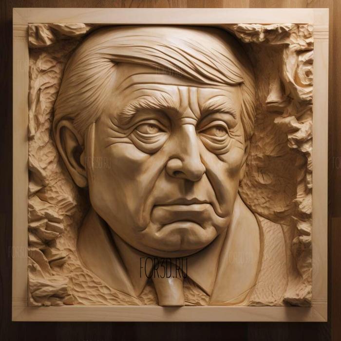 Donald Trump portrait 1 stl model for CNC