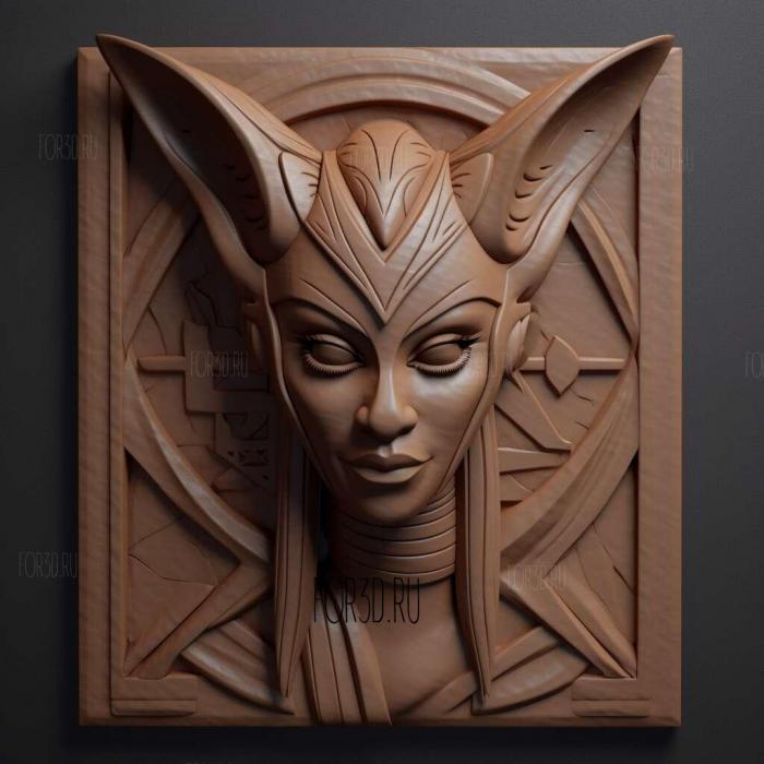 st ahsoka tano 3d model 4 stl model for CNC