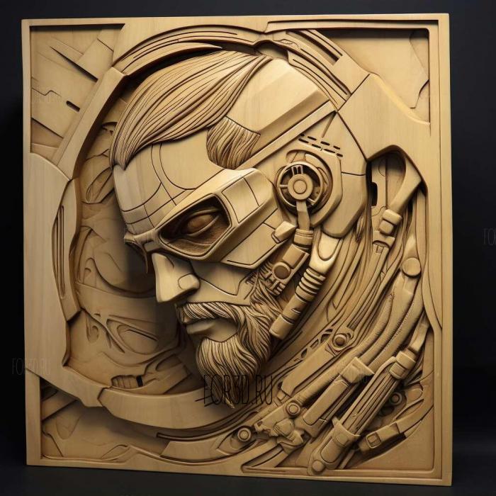 Adam Jensen Deus Ex Human Revolution 1 stl model for CNC