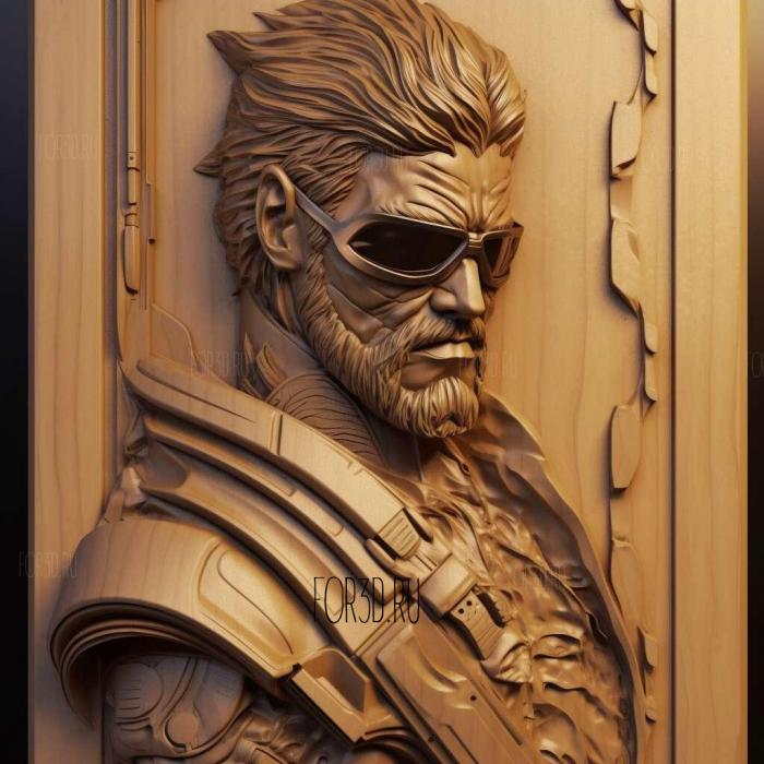 Adam Jensen Deus Ex Human Revolution 2 stl model for CNC