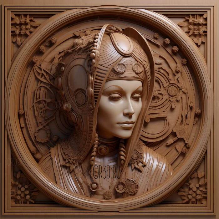 Padme Amidala Star Wars 1 stl model for CNC