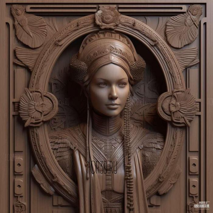 Padme Amidala Star Wars 2 stl model for CNC