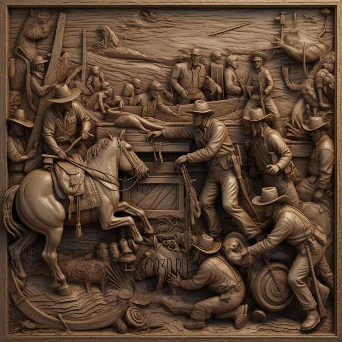 Hell or High Water movie 3 stl model for CNC
