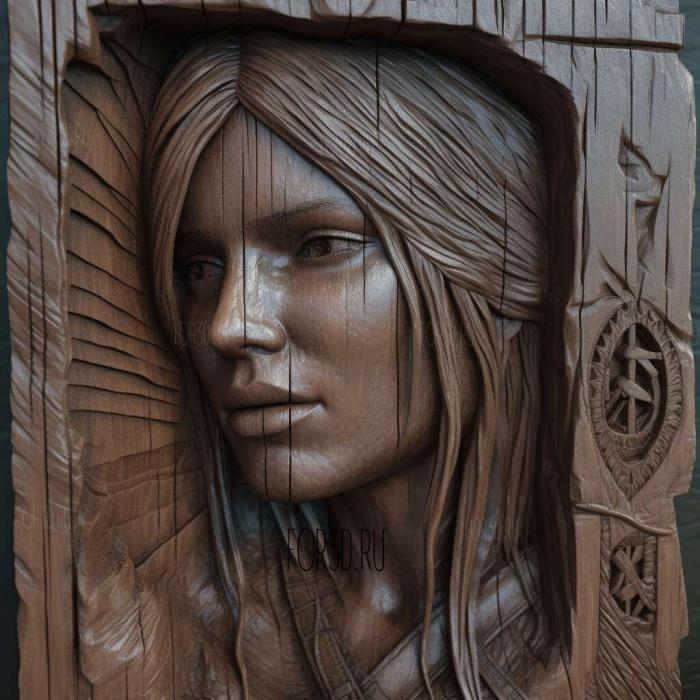 st Lara Croft from Tomb Raider 4 stl model for CNC
