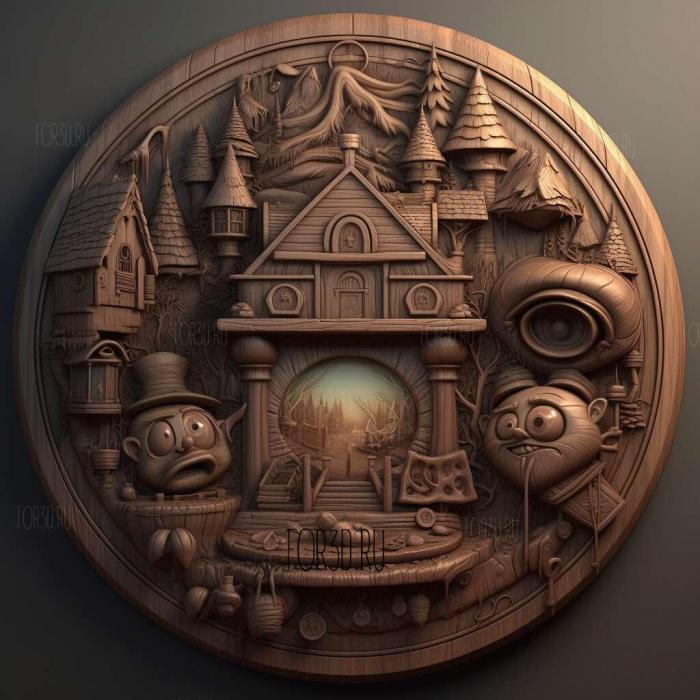 Gravity Falls TV series 2 stl model for CNC