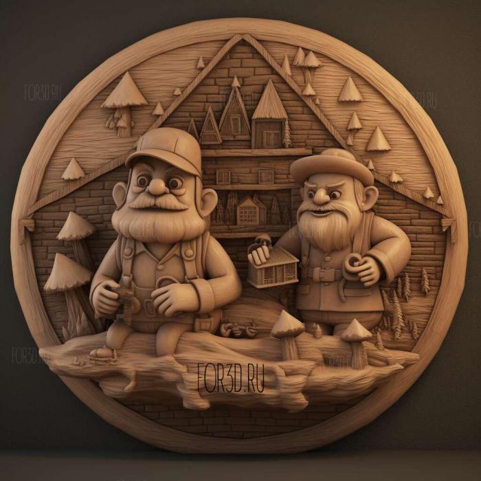 Gravity Falls TV series 4 stl model for CNC